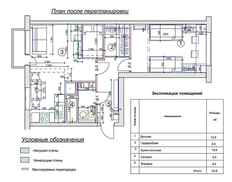 Вариант перепланировки кварт...