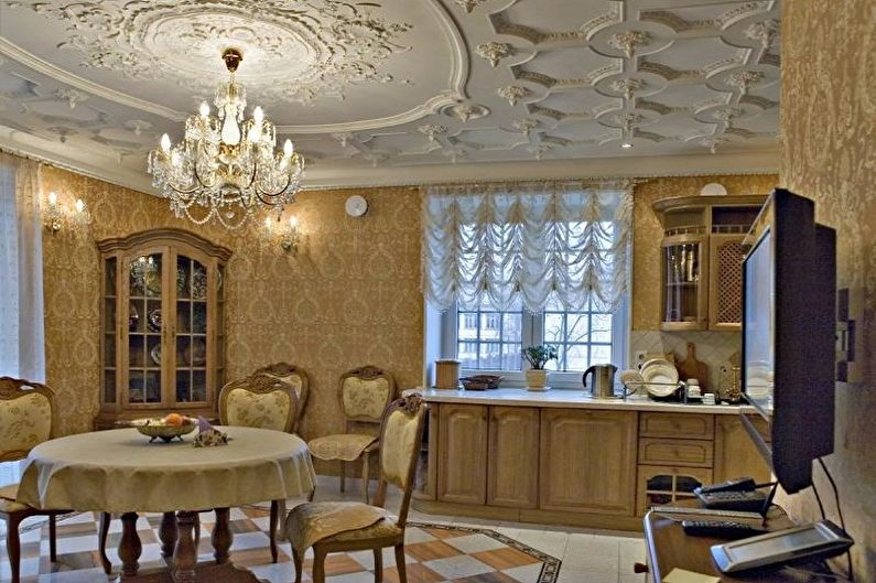 Лепнина из полиуретана в кухне
