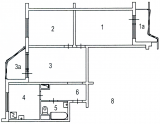 перепланировка 3 комнатной П44Т