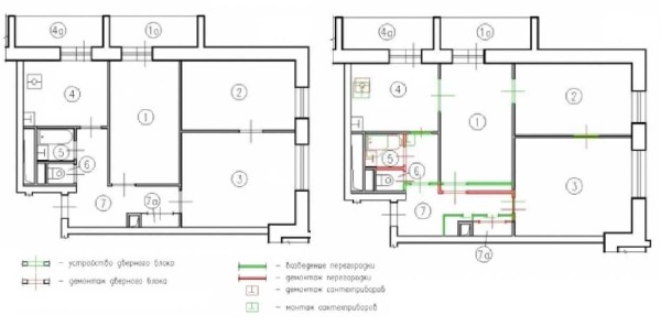 Перепланировка 3 х комнатной квартиры хрущевки