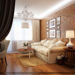 Интерьер гостиной-спальни 20 кв.м. Фото проекта