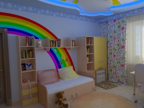 Натяжные потолки в детскую комнату