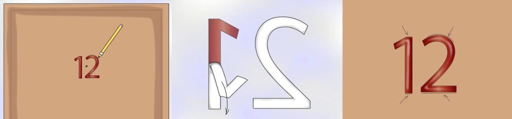 Приклеивание номера на дверь квартиры