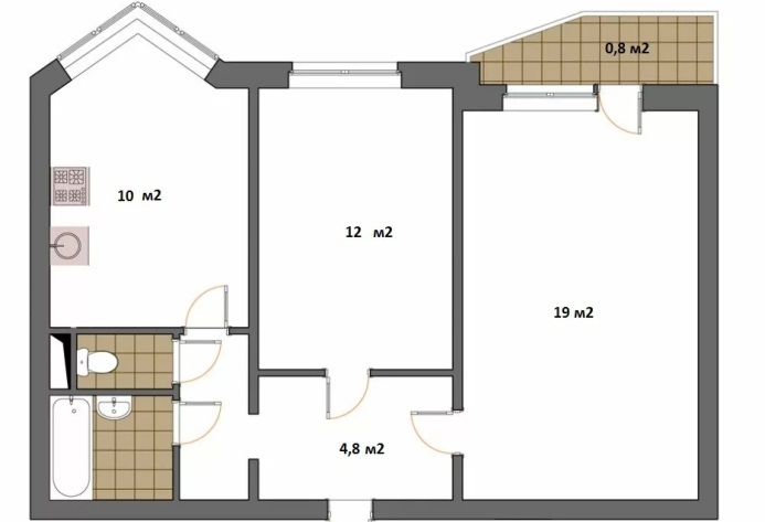 Квартира в доме серии П44Т